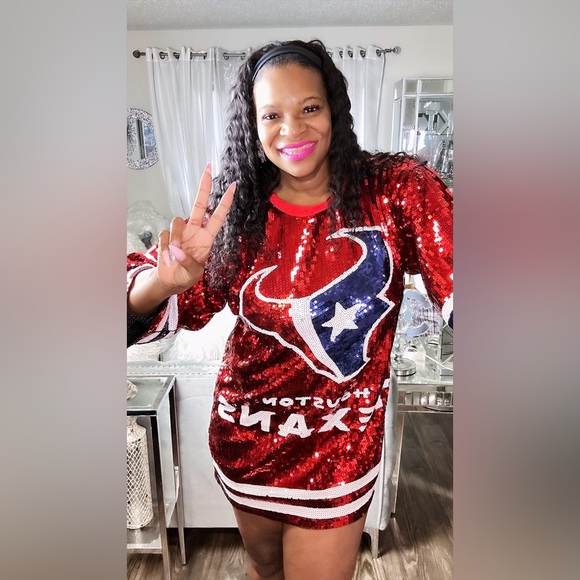 Sale‼️Houston Texans sequin dress. No discount - Picture 9 of 13